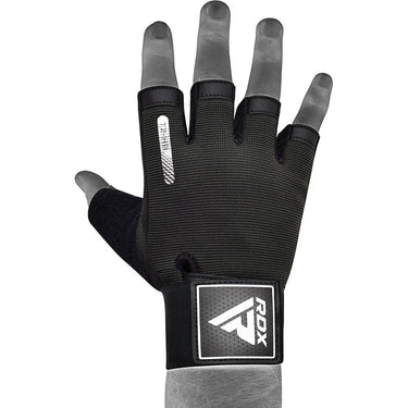 RDX T2 Weightlifting Gloves#color_black