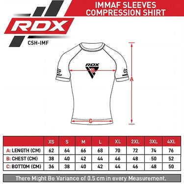 Компресійна Футболка RDX IMMAF Approved Half Sleeves Compression Shirt