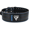 RDX RD1 4â€  Powerlifting Leather Gym Belt#color_blue